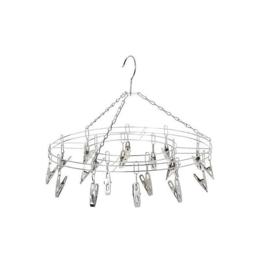Tender En Acero Con 15 Pinzas O Broches Metalicos Tendedero — imagen 1 de 1