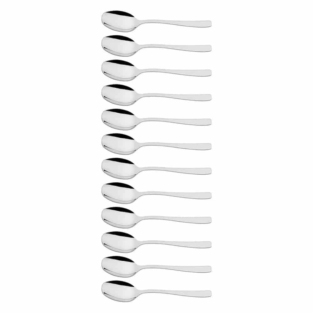 Cucharas de té Tramontina Cosmos de acero inoxidable pack de 12 unidades