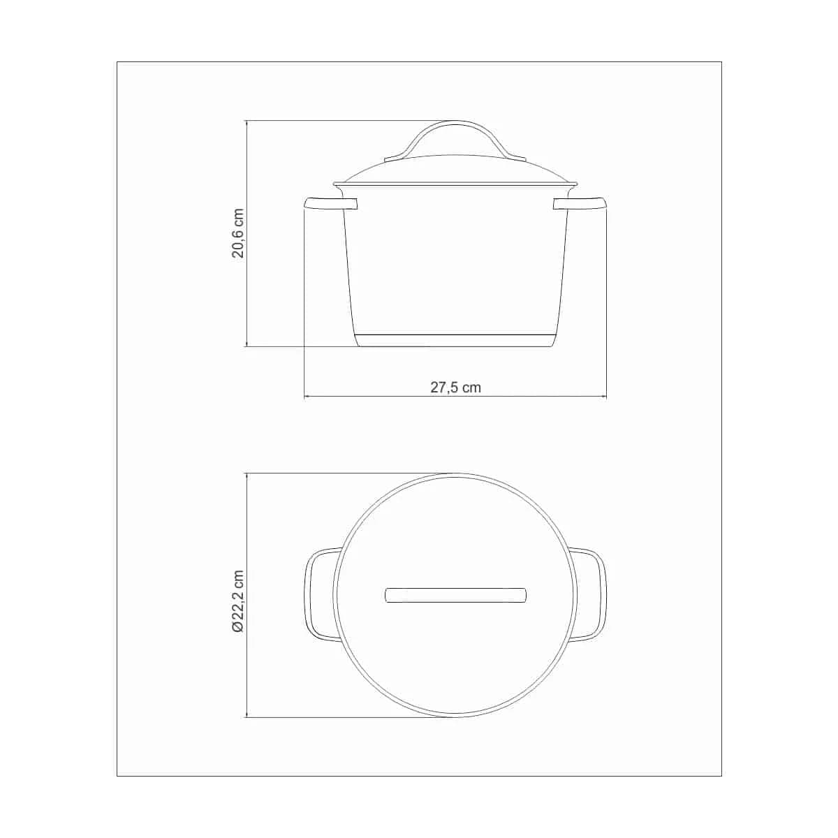 Olla Induccion Tramontina 20 Cm 4.40 Litros Allegra — miniatura 3