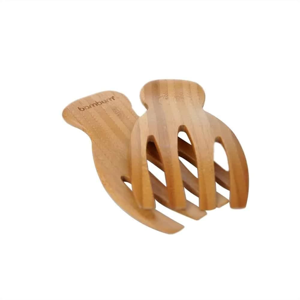 Garras Servidor Pinza Ensalada Bambu Madera 18,5 Cm X 10 Cm — imagen 1 de 3