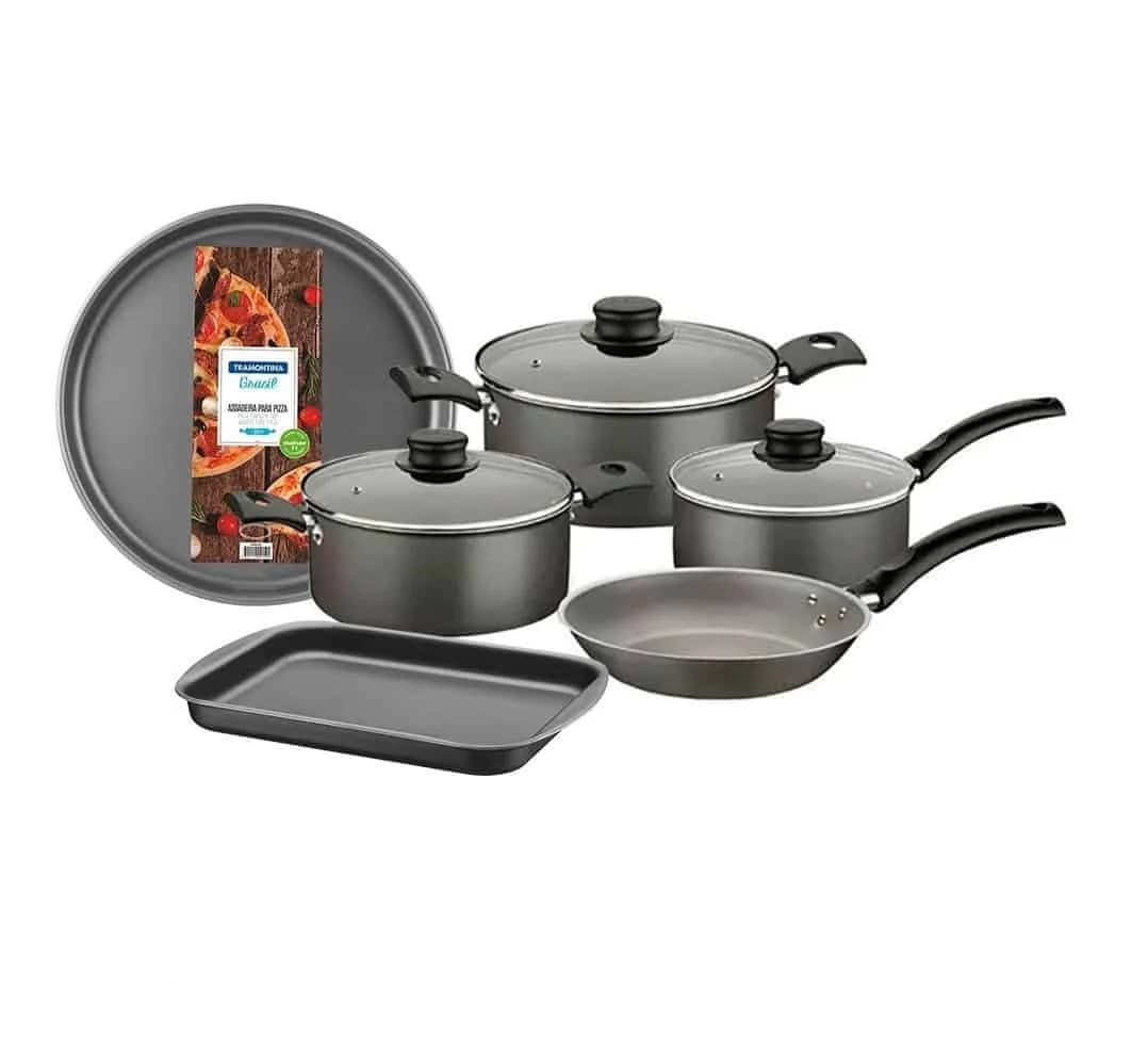 Kit Cocina Ollas Tramontina Bifera Asadera 10 Piezas — imagen 1 de 1