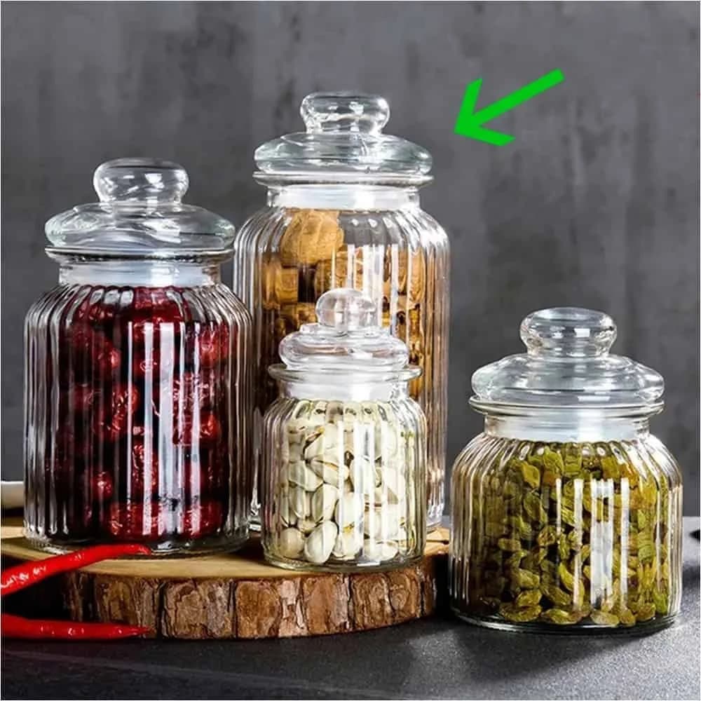 Frasco De Vidrio Tarro Caramelera Hermetico Conserva 1300 Ml — miniatura 2