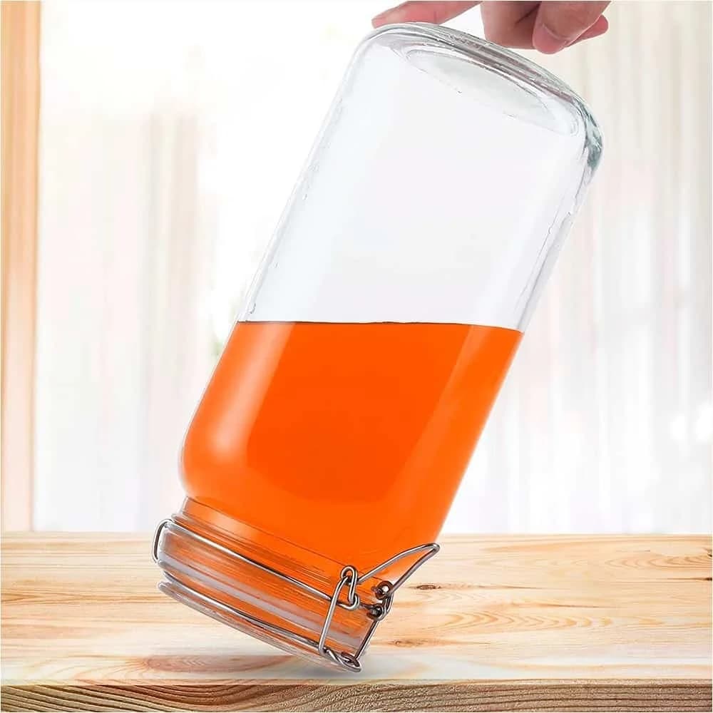 Frasco De Vidrio Hermetico Conserva 2500 Ml Broche Metal — imagen 2 de 4
