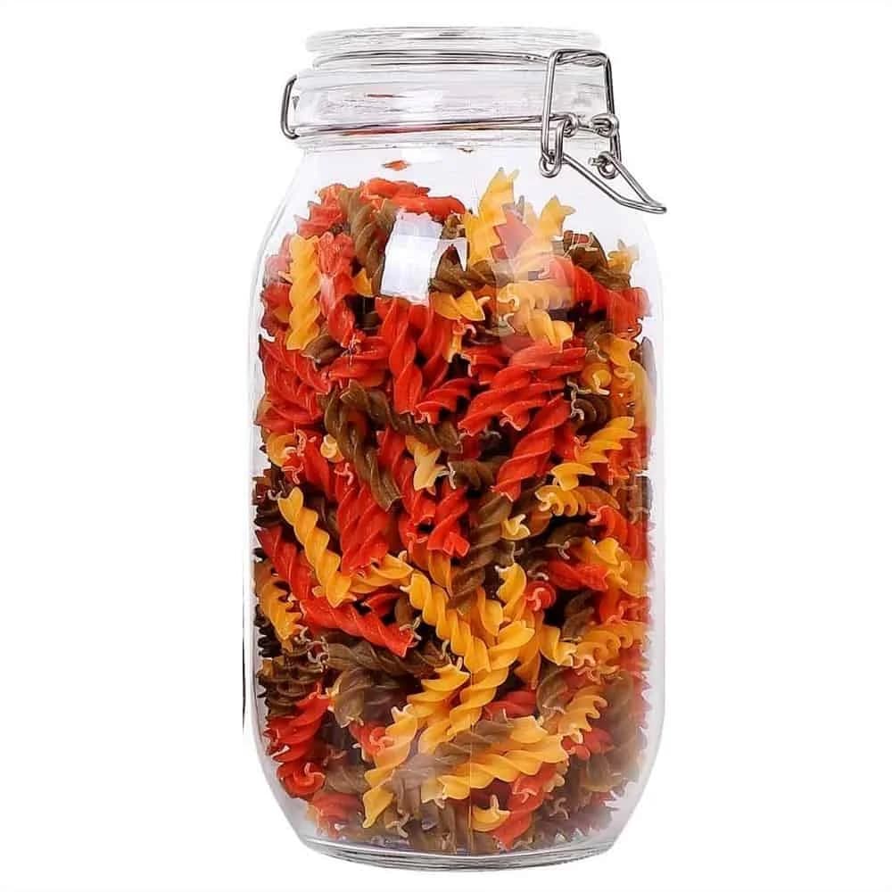 Frasco De Vidrio Hermetico Conserva 2000 Ml Broche De Metal — imagen 1 de 3