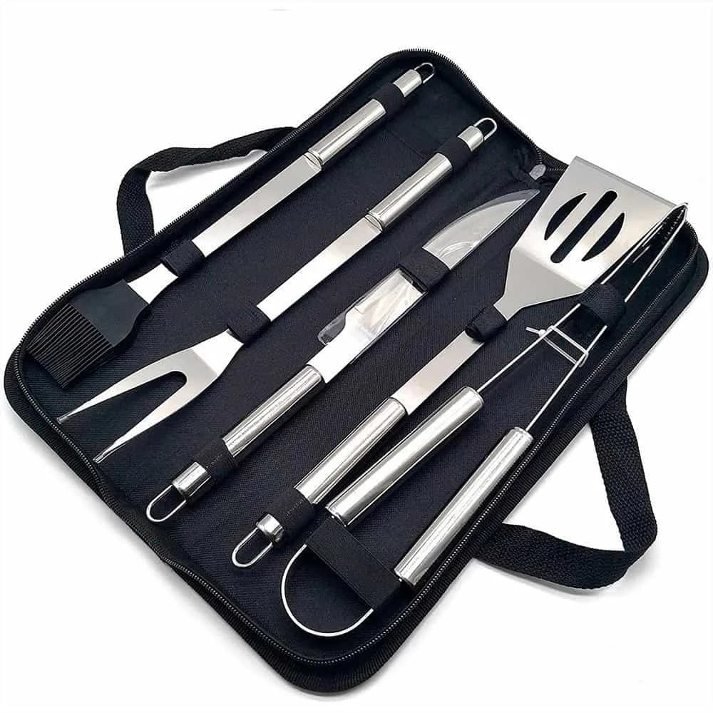 Juego Asador 5 Piezas Parrilla Barbacoa Tenedor Pinza — imagen 1 de 4