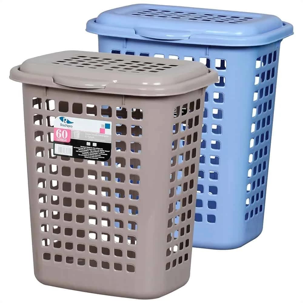 Canasto Cesto Para Ropa Rectangular Con Tapa 30 Litros — imagen 1 de 7