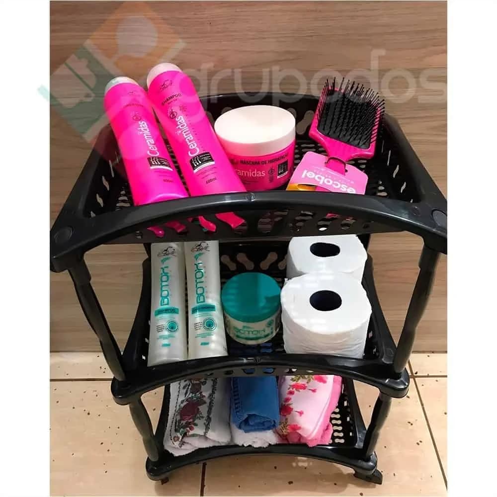 Organizador De Cocina Frutero Baño 3 Estantes Plastico — miniatura 3