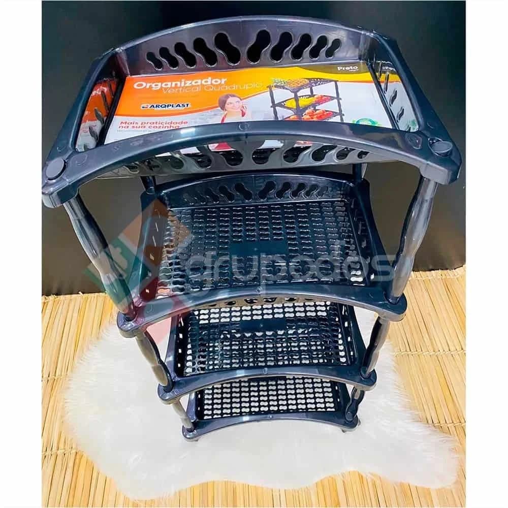 Organizador De Cocina Frutero Bano 4 Estantes Plastico — miniatura 3