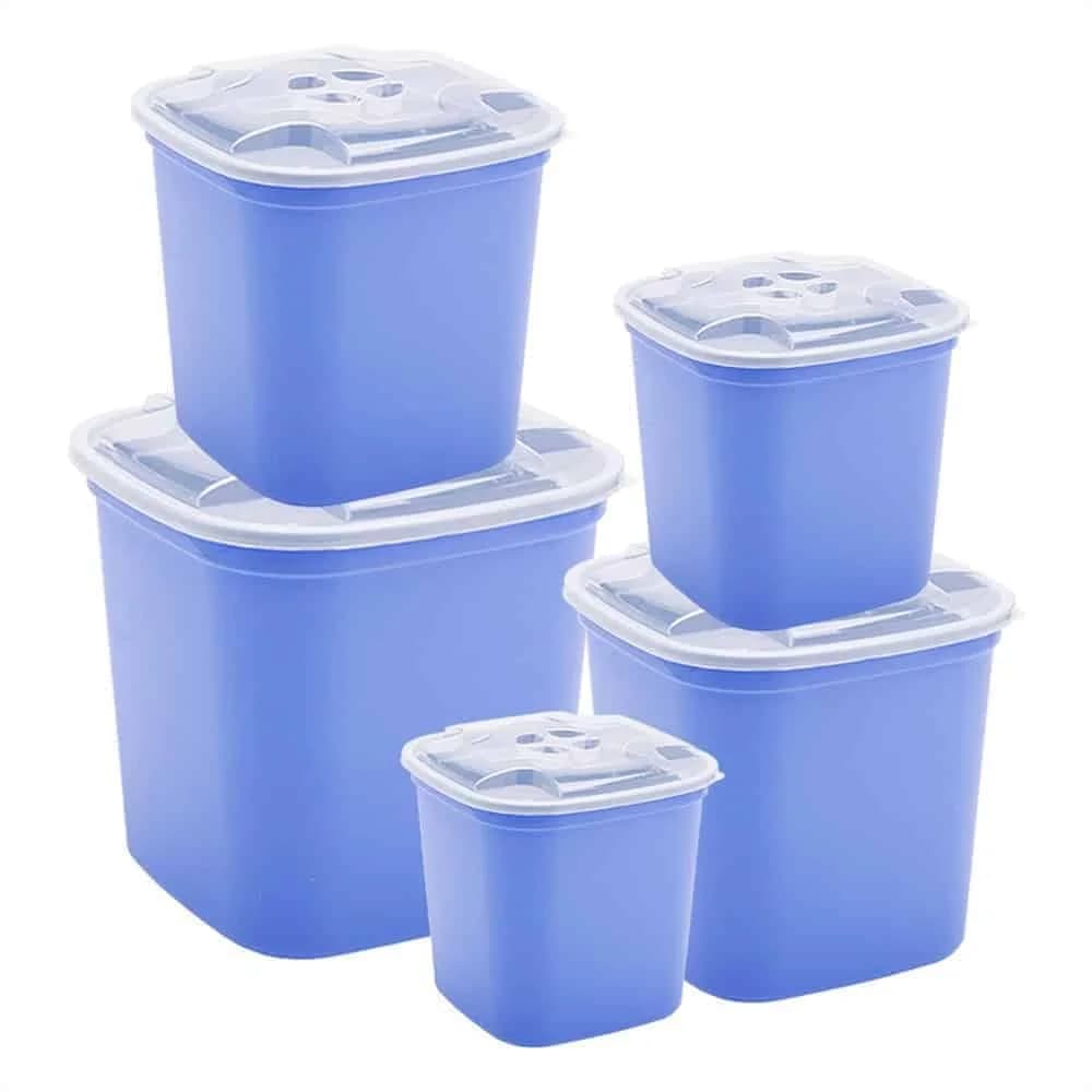 Juego Contenedores Tuppers Plastico 5 Piezas Grupo Dos — imagen 2 de 3