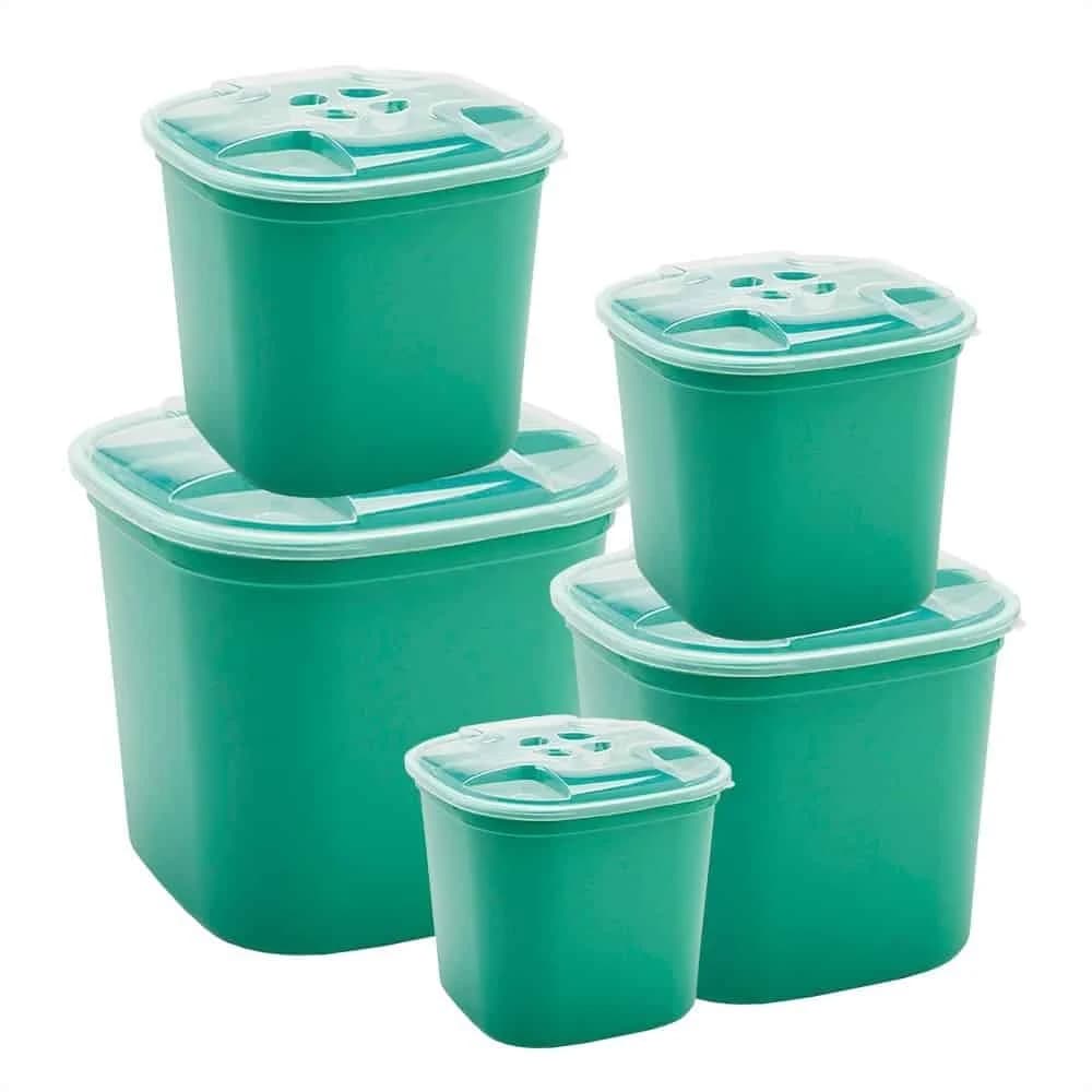 Juego Contenedores Tuppers Plastico 5 Piezas Grupo Dos — imagen 3 de 3
