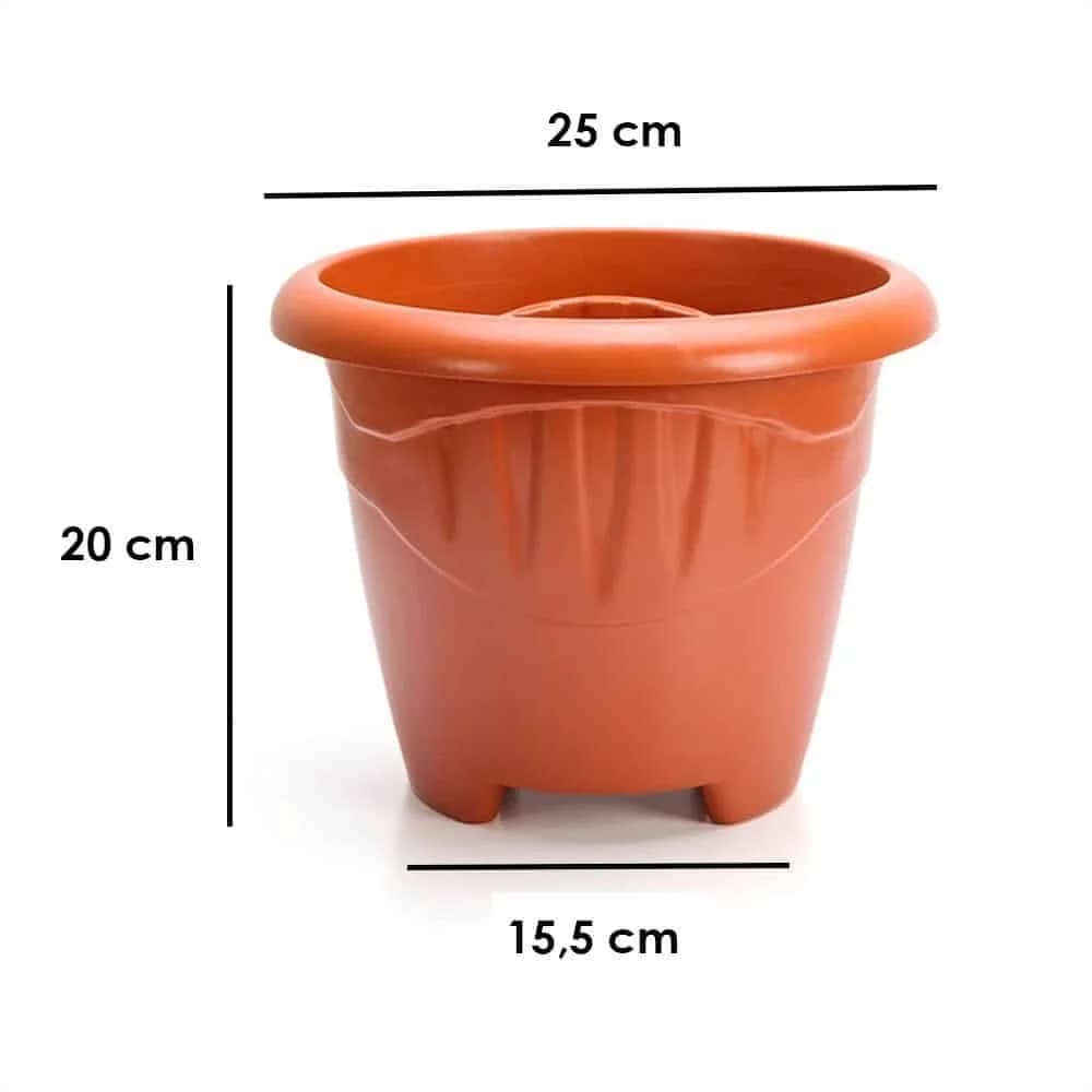 Macetero Maceta Plastica Para Plantas 5 Litros 25 Cm Plantas — miniatura 2