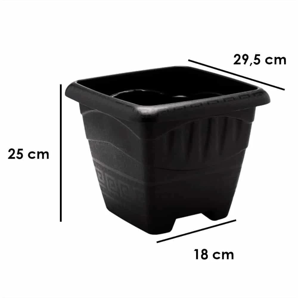 Maceta Cuadrada Macetero Para Plantas Jardin 29,5 Cm 11 L — miniatura 2
