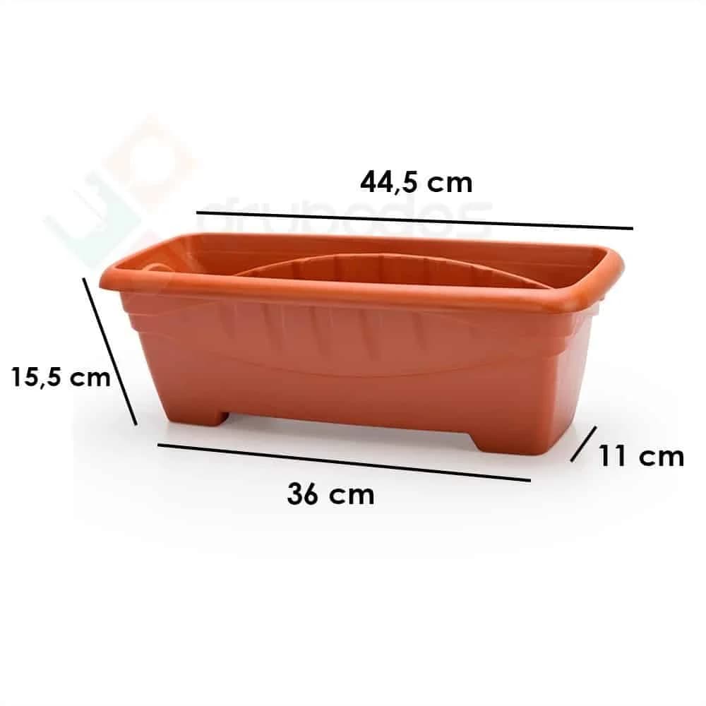 Maceta Jardinera Rectangular Para Plantas Jardin 44,5 Cm — miniatura 2