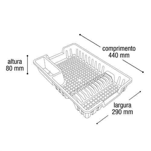 Escurridor De Platos Vajilla Vasos Cubiertos Grupo Dos 44 Cm — miniatura 2