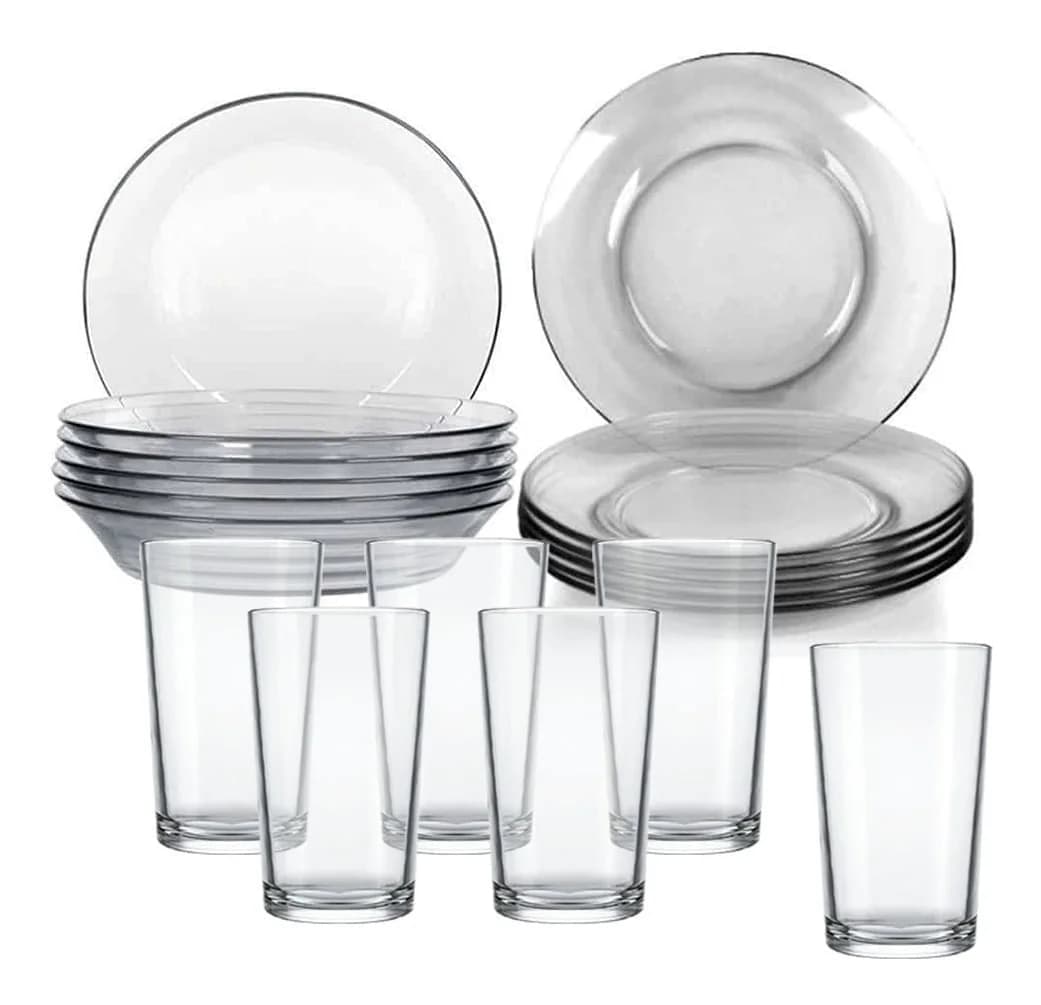 Juego De Vajilla 18 Piezas Plato Llano Hondo Vaso Kelly — imagen 1 de 1
