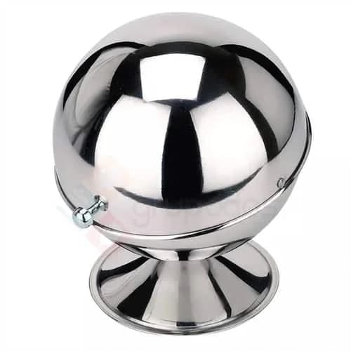 Bowl Azucarero Esferico Con Tapa Condimentos Acero Inox — miniatura 2