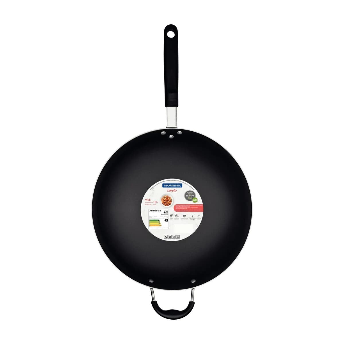 Sarten Wok Tramontina Antiadherente 32 Cm Teflon Loreto — miniatura 2