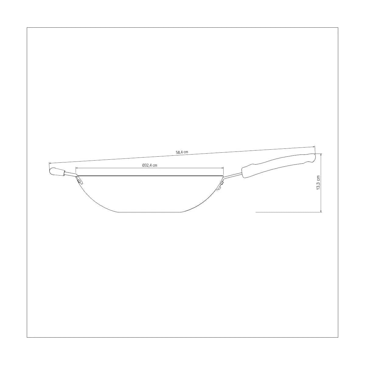 Sarten Wok Tramontina Antiadherente 32 Cm Teflon Loreto — miniatura 3