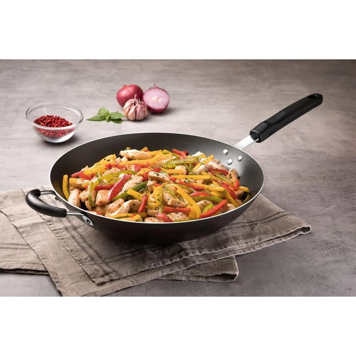 Sarten Wok Tramontina Antiadherente 32 Cm Teflon Loreto — miniatura 4