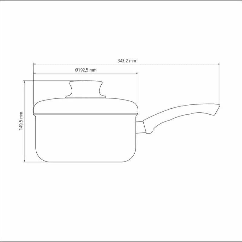 Olla Tramontina Teflon 18 Cm 2,1 Litros Antiadherente Paris — imagen 1 de 3