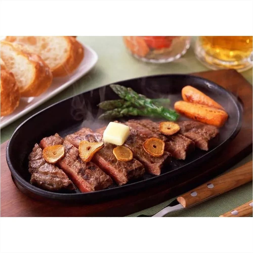 Plancha Grill Oval 24 Cm Hierro Con Base De Madera Grupo Dos — miniatura 3