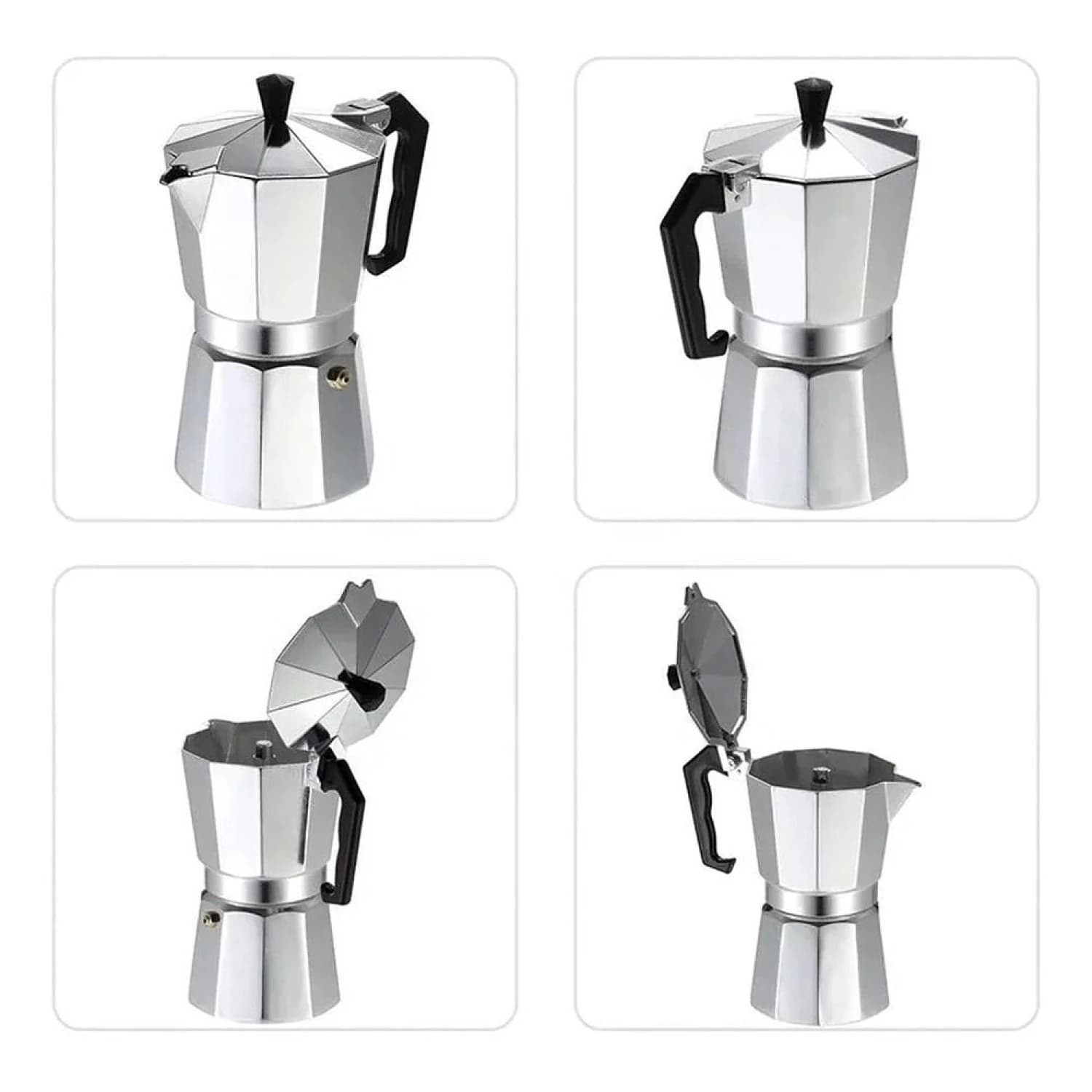 Cafetera Italiana Aluminio Cafe 600 Ml 12 Tazas Grupo Dos — imagen 2 de 4