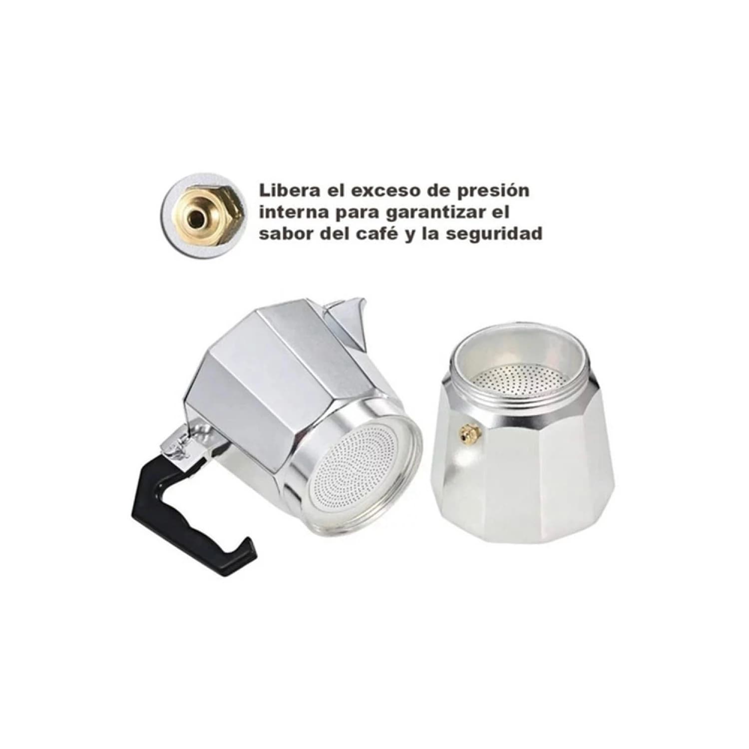 Cafetera Italiana Aluminio Cafe 600 Ml 12 Tazas Grupo Dos — imagen 3 de 4