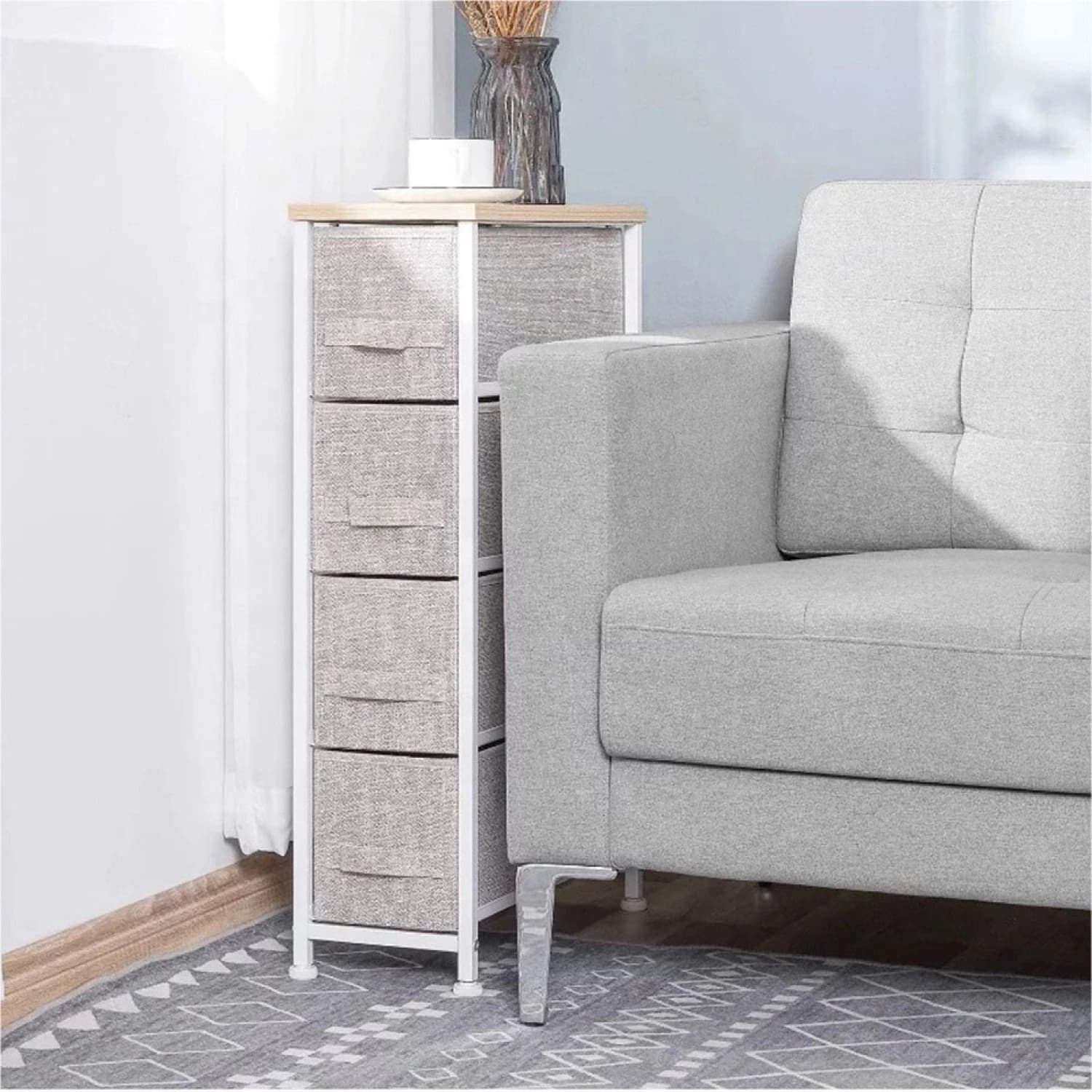 Mueble Organizador Tela Y Acero 4 Cestos Cajones Grupo Dos — miniatura 4