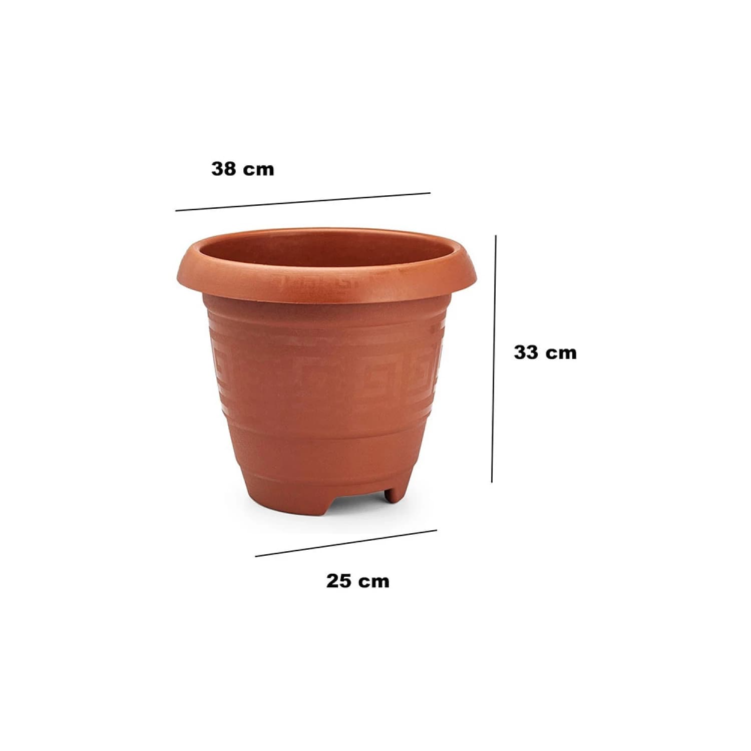Maceta Redonda Para Plantas Macetero Jardin 15 L Terracota — miniatura 2