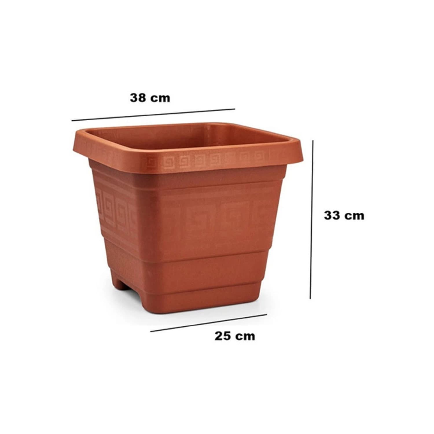 Maceta Cuadrada Macetero Para Plantas Jardin 38 Cm 29 L — miniatura 2