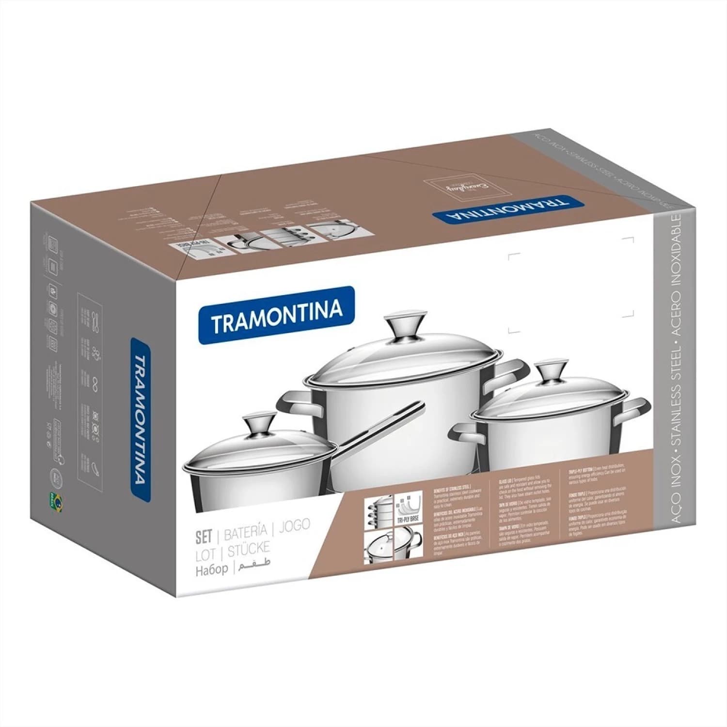Bateria De Cocina Tramontina Ollas Induccion 4 Pza Allegra — miniatura 2