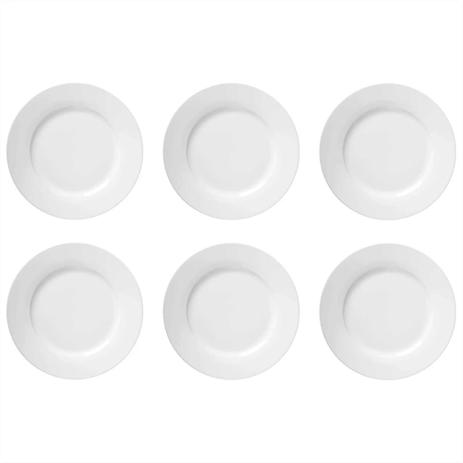 Plato De Mesa Llano Porcelana 24 Cm Blanco X 6 Uni — imagen 1 de 1