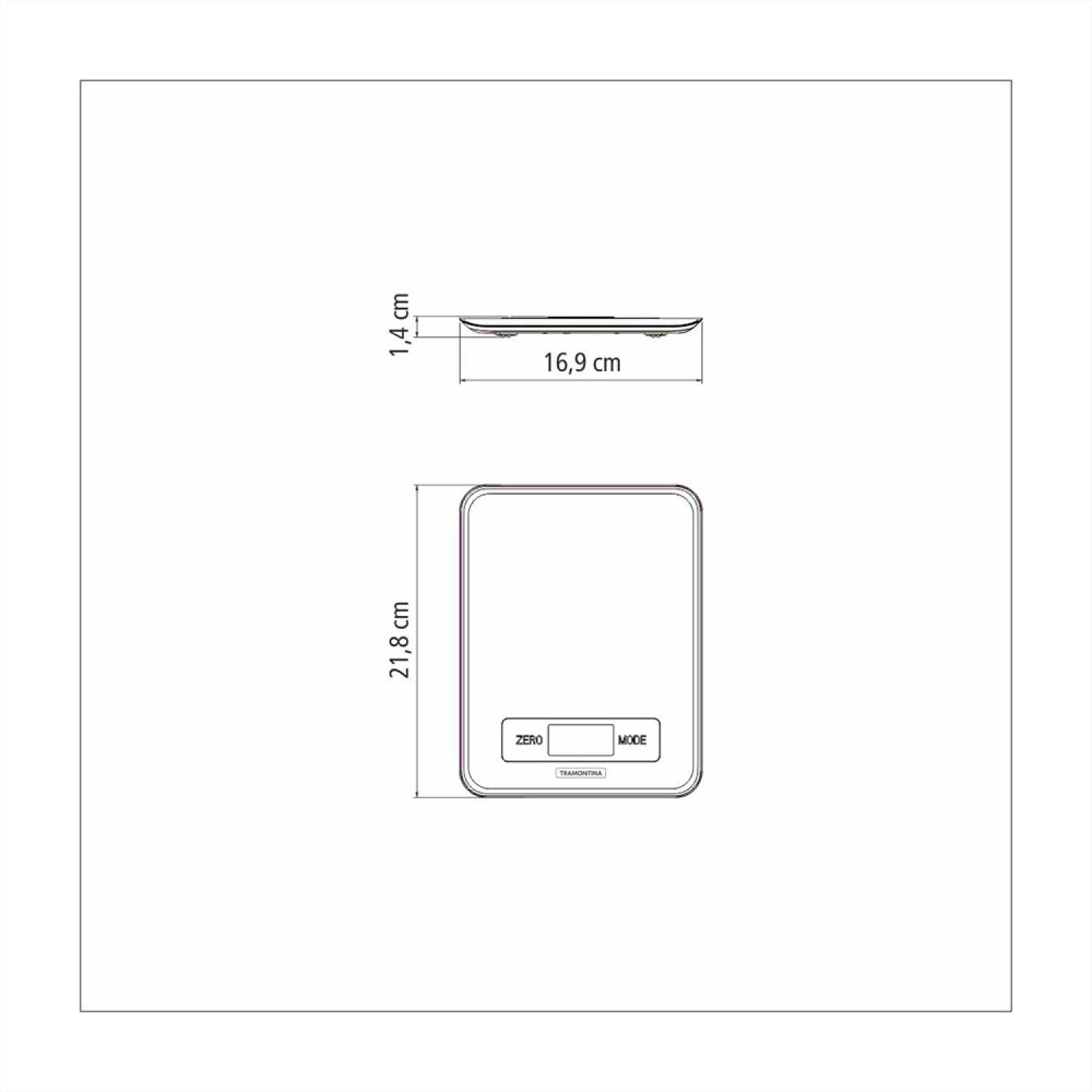 Balanza De Cocina Digital Tramontina 5 Kg Acero Inoxidable — miniatura 3