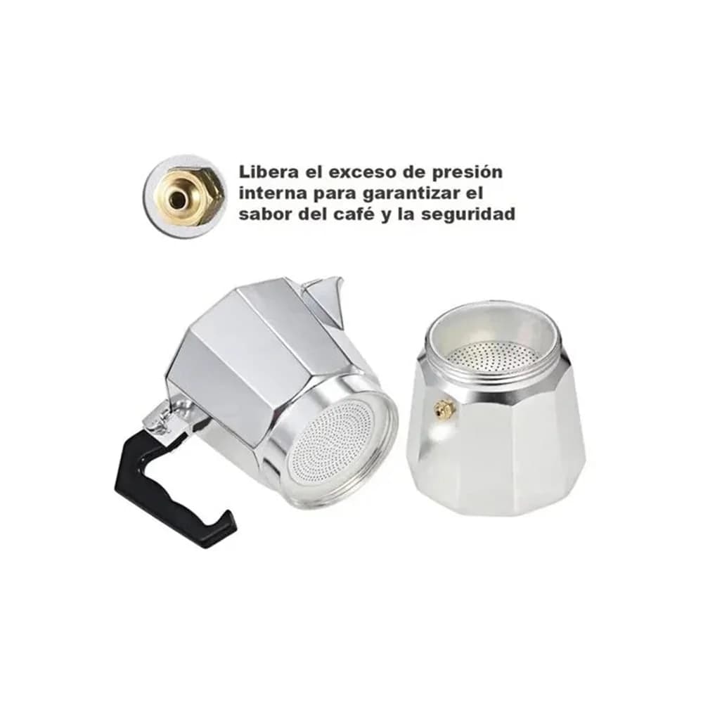 Cafetera Italiana Aluminio Cafe 450 Ml 9 Tazas Grupo Dos — miniatura 2