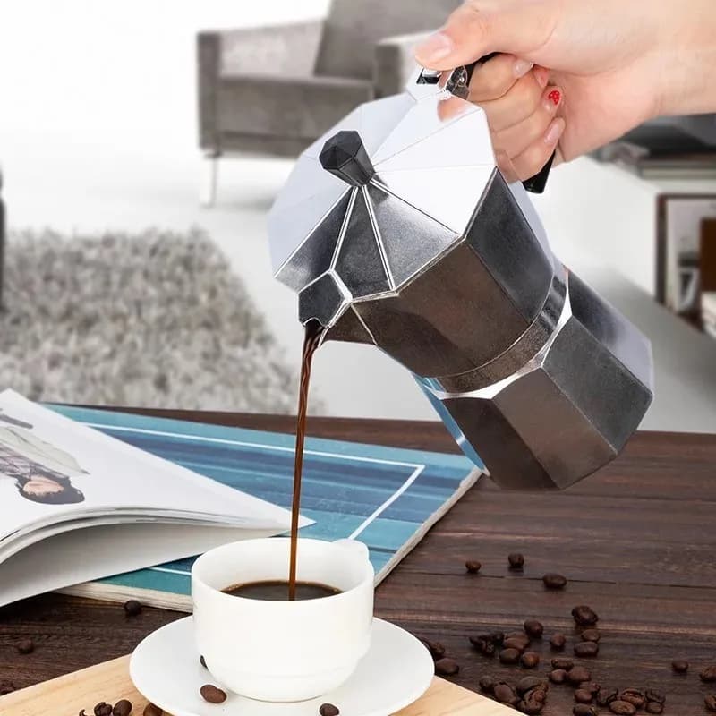 Cafetera Italiana Aluminio Cafe 450 Ml 9 Tazas Grupo Dos — miniatura 4