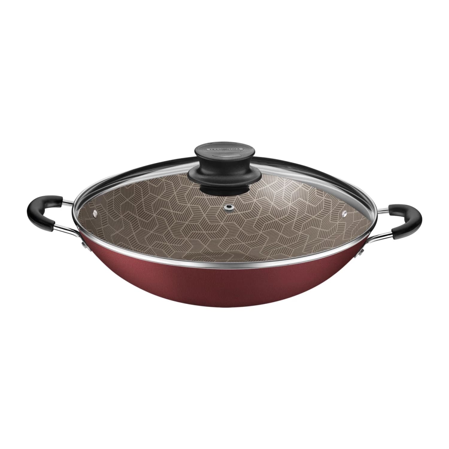 Sarten Wok Tramontina Antiadherente Tapa Vidrio 36 Cm Paris — miniatura 2