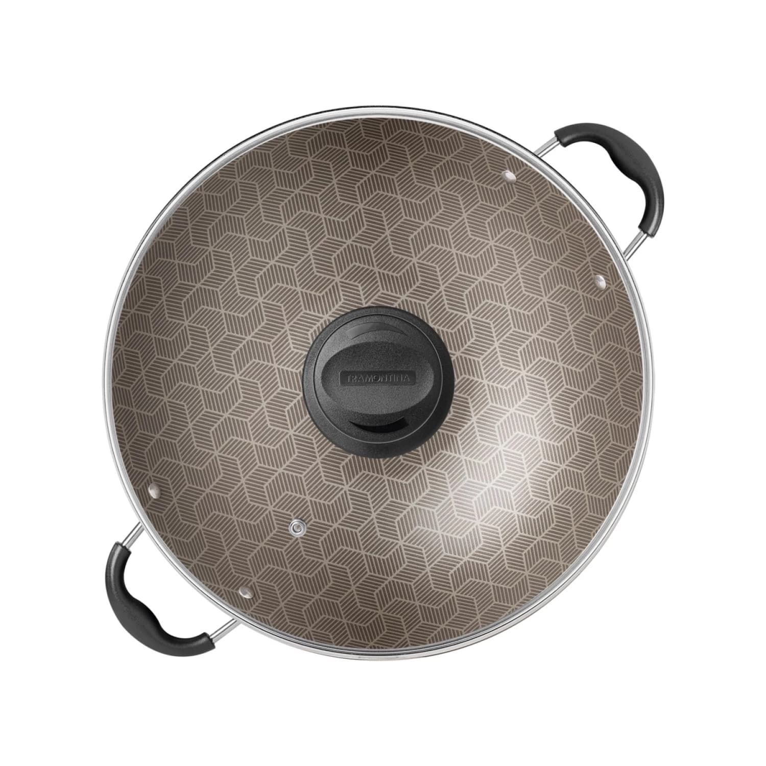 Sarten Wok Tramontina Antiadherente Tapa Vidrio 36 Cm Paris — miniatura 3