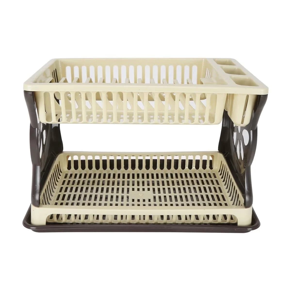 Escurridor Plastico 2 Niveles Con Bandeja 12 Platos Vasos — imagen 2 de 2