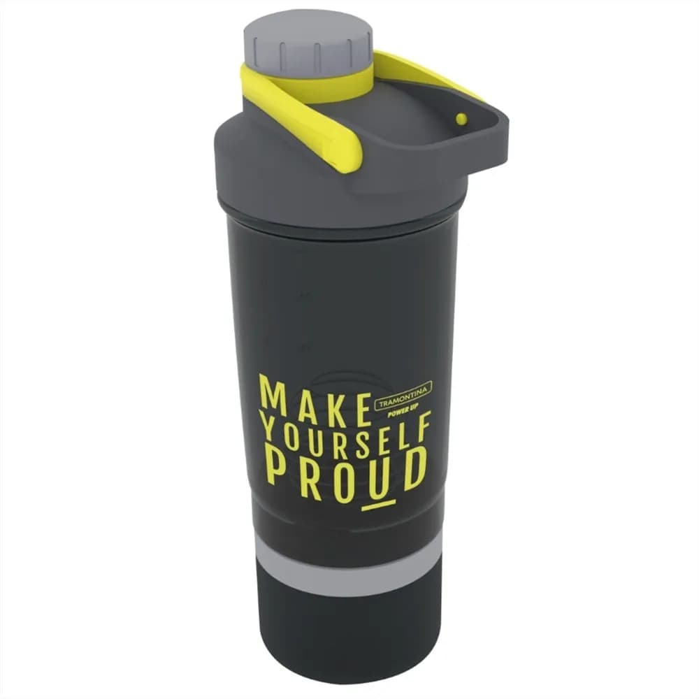 Botella Shaker Tramontina Vaso Mezclador Suplementos Deporte — miniatura 2