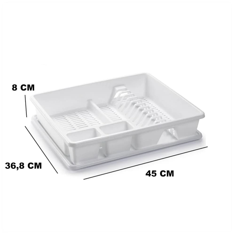 Escurridor De Vajilla Platos Vasos Con Bandeja Plastico — imagen 2 de 2