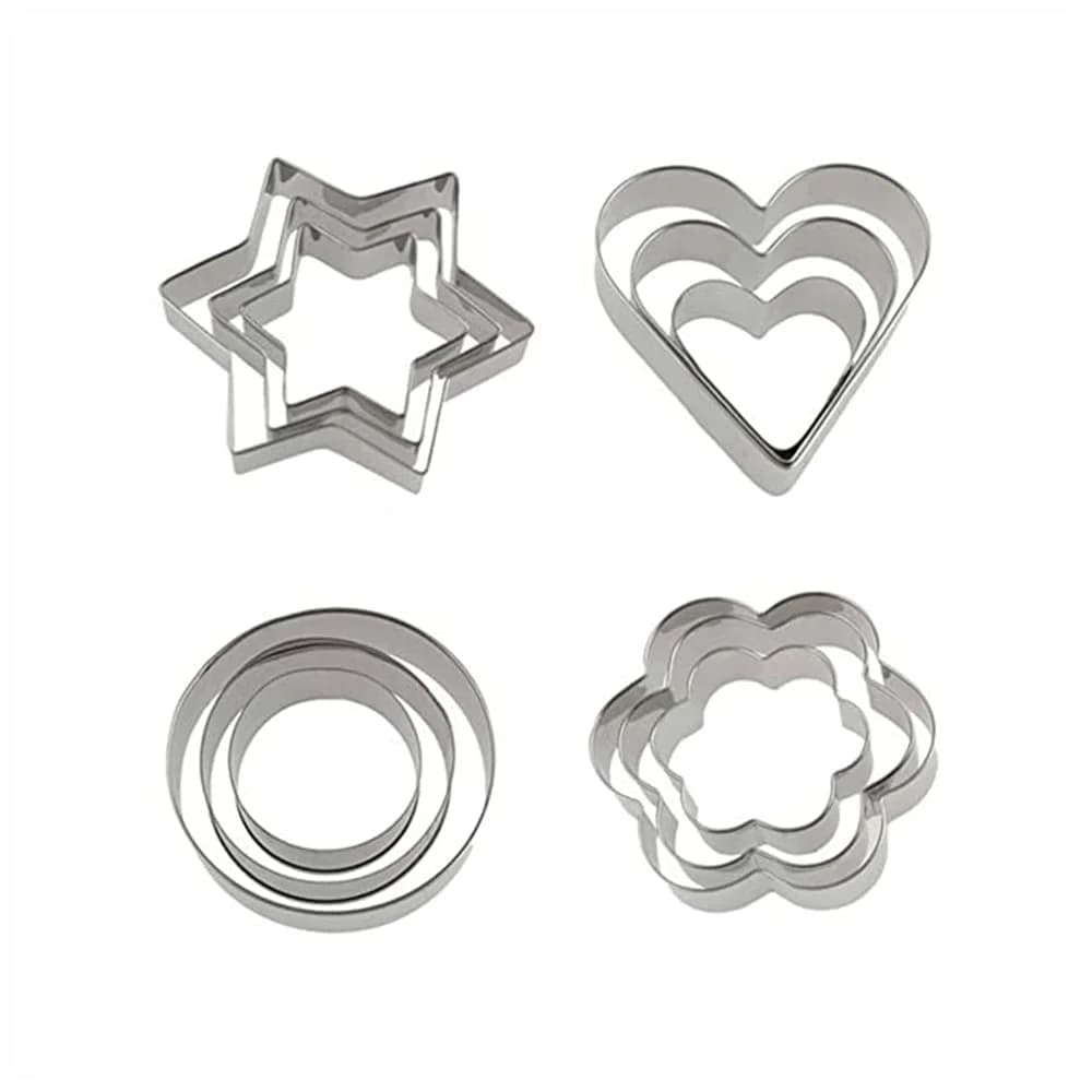 Cortante Molde De Metal X 12 Para Galletitas Con Formas — imagen 1 de 5