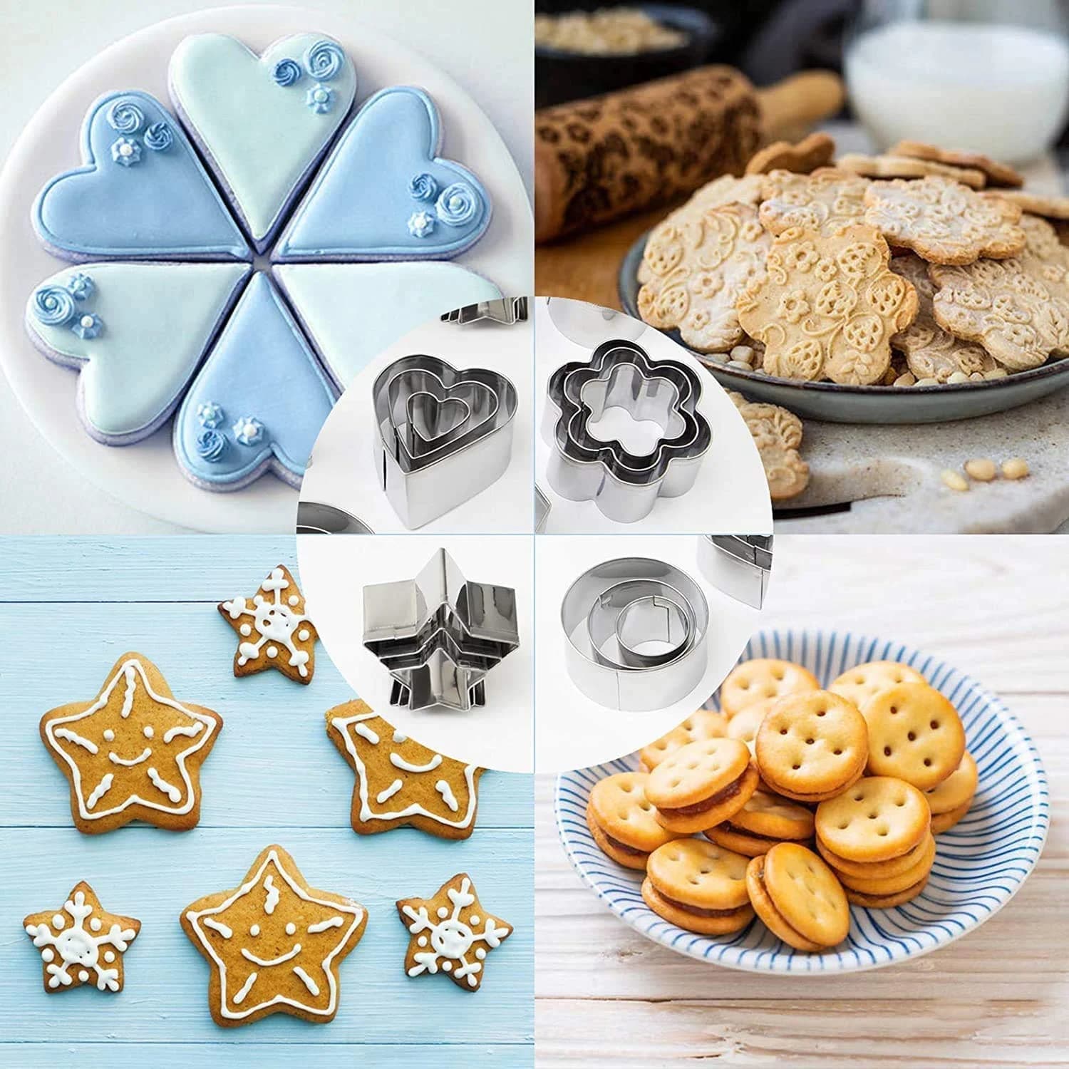 Cortante Molde De Metal X 12 Para Galletitas Con Formas — imagen 2 de 5