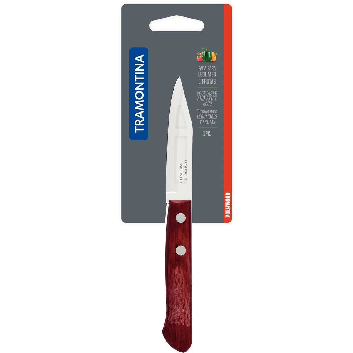 Cuchillo Legumbres Tramontina 3 Pulgadas Polywood — miniatura 2