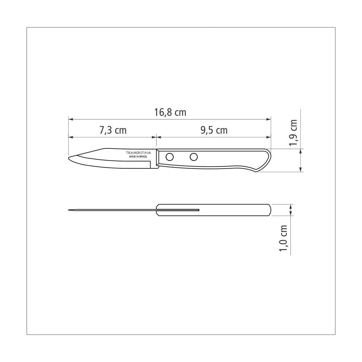 Cuchillo Legumbres Tramontina 3 Pulgadas Polywood — miniatura 3