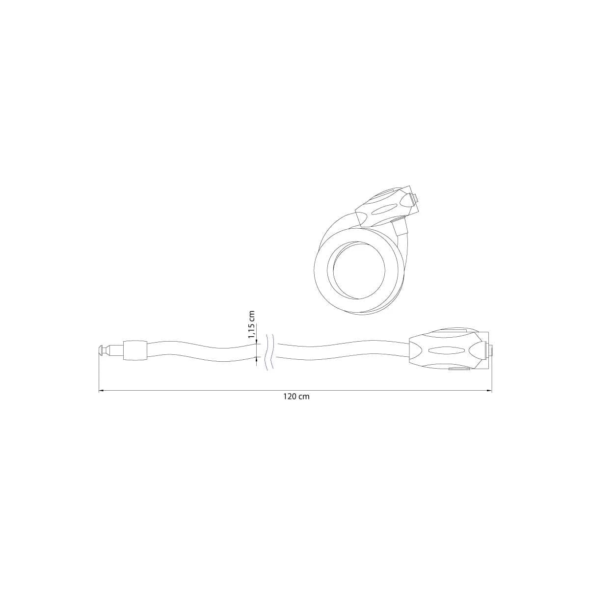 Candado Para Bicicleta Linga Tramontina Flexible 2 Llaves — miniatura 4