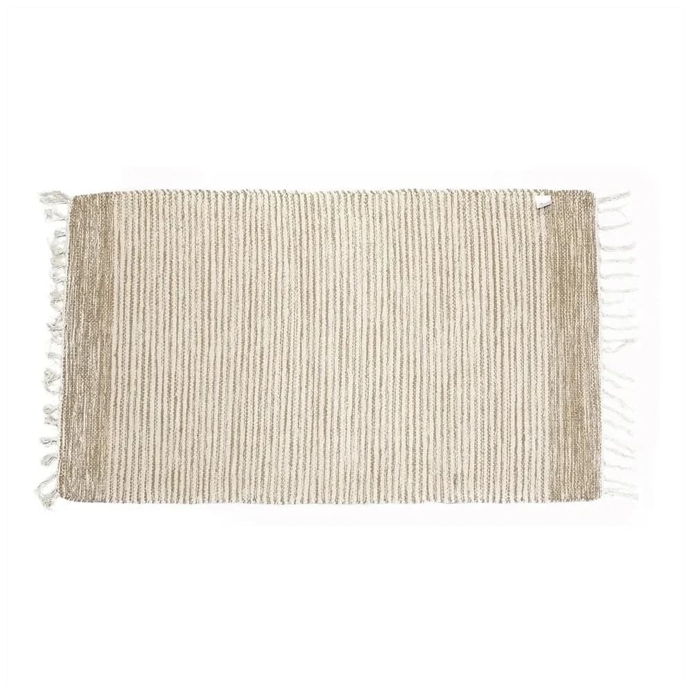 Alfombra Con Flecos 114 Cm X 69 Cm Color Natural Beige — imagen 1 de 1