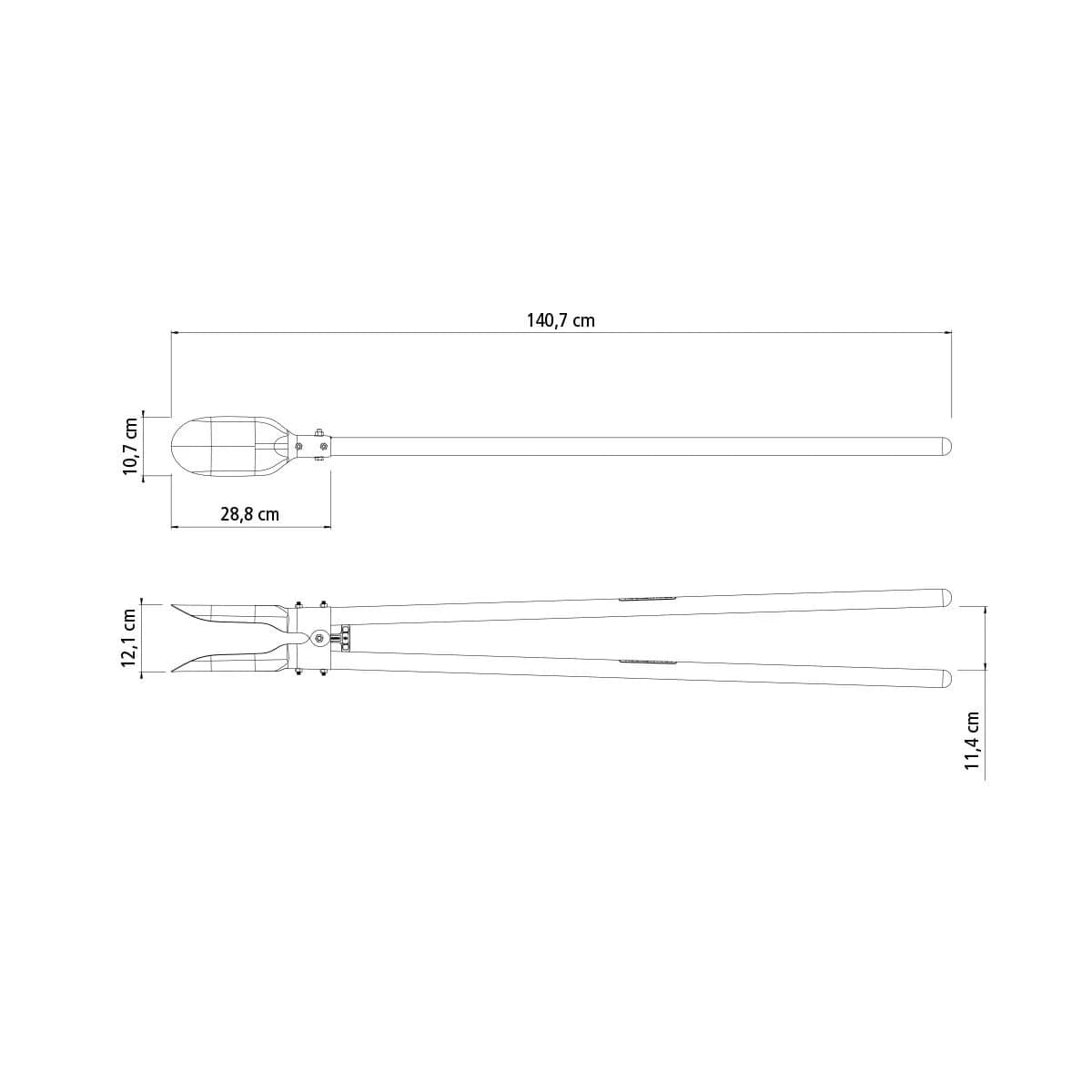 Pala Para Realizar Pozo Tramontina Mango Madera Cavar 140 Cm — miniatura 8