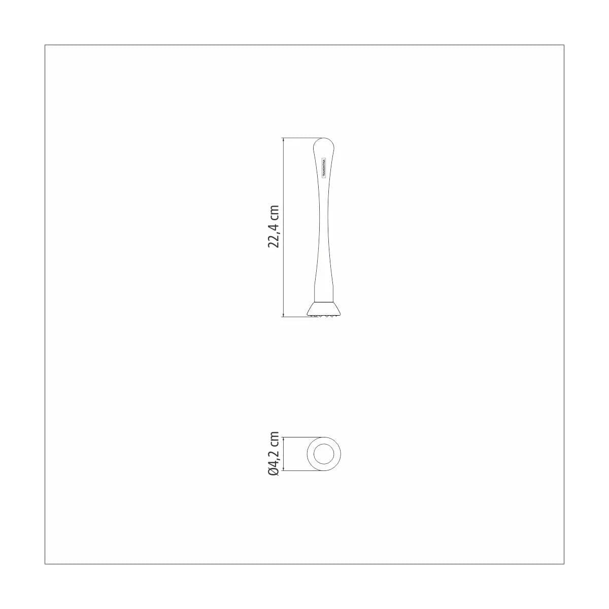 Triturador De Cocteleria Macerador Acero Inoxidable 22,4 Cm — miniatura 3