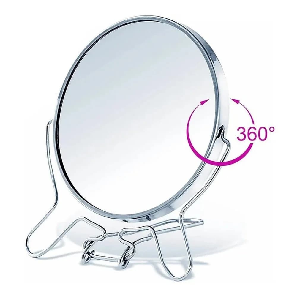 Espejo Redondo Para Maquillaje Cosmetico 360 Grados 22 Cm — imagen 1 de 3