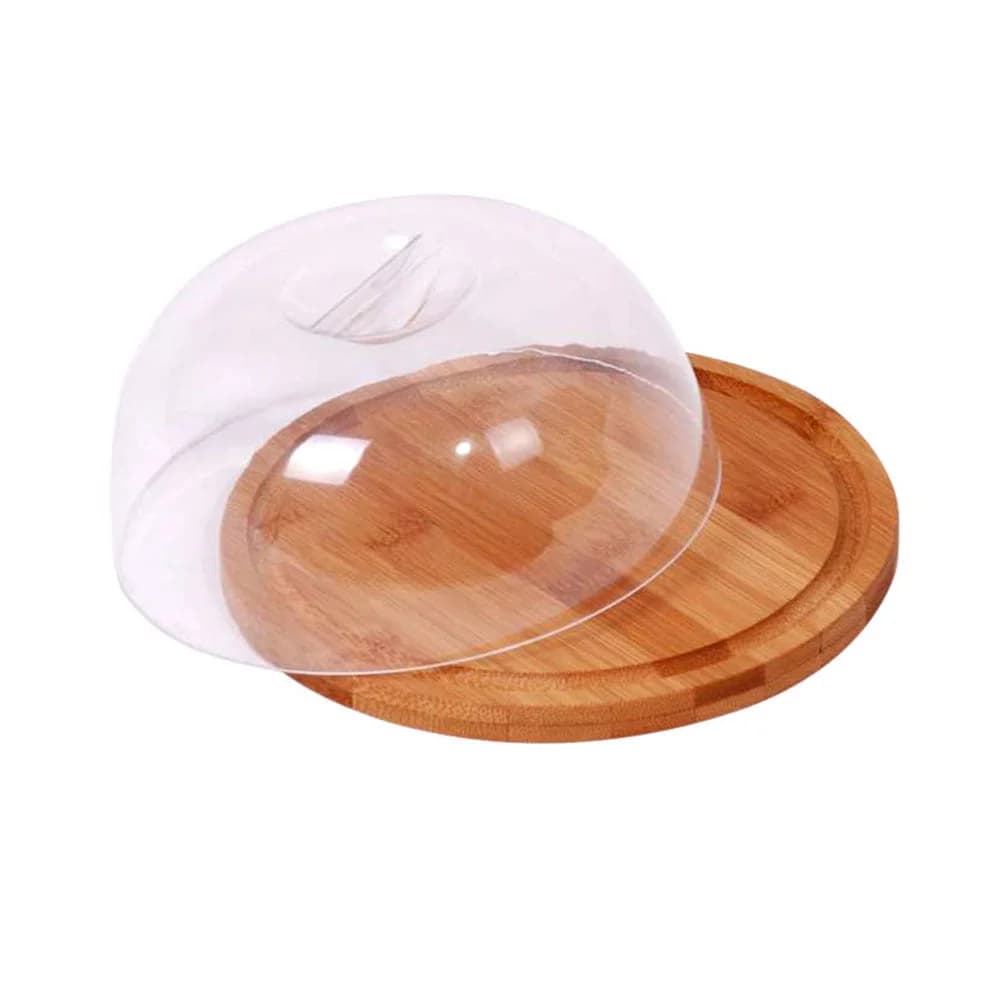 Quesera De Madera Bambu Con Acrilico 18 Cm X 8 Cm — imagen 1 de 1